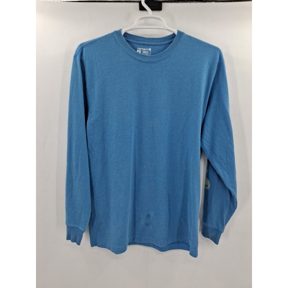 Carhartt Mens Medium Loose Fit Light Blue Long Sleeve‎ Shirt
